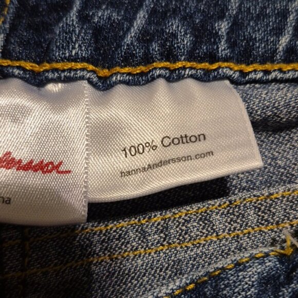 Hanna Andersson girls size 100 or 4 medium wash adjustable waist jeans, VGUC - Picture 4 of 6